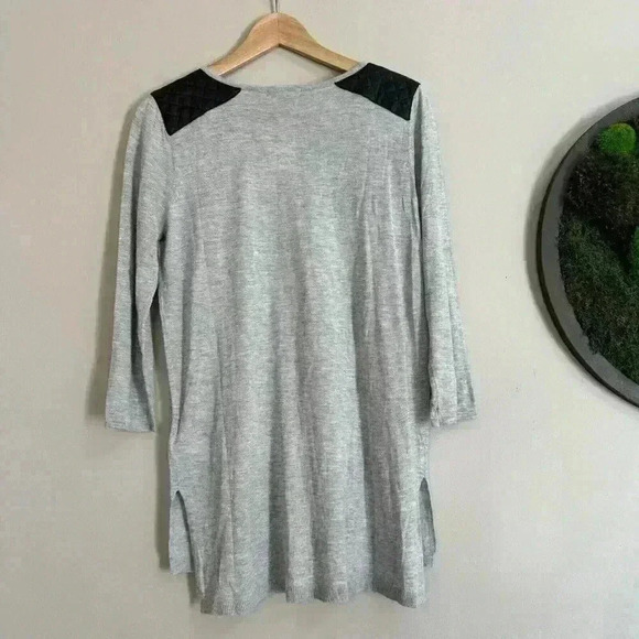 H&M WOMEN Gray/black KNIT V-NECK Small TOP SHIRT BLOUSE SWEATER NWT - Picture 5 of 8